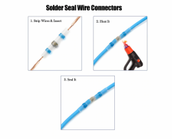 hőre zsugorodó vízmentes csatlakozó határoló vezetékhez  (100 db) 3.Kép