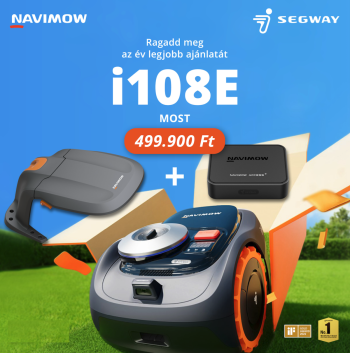 Navimow i108E robotfűnyíró 2025 + ajándék garázs és 4G modul! 1.Kép